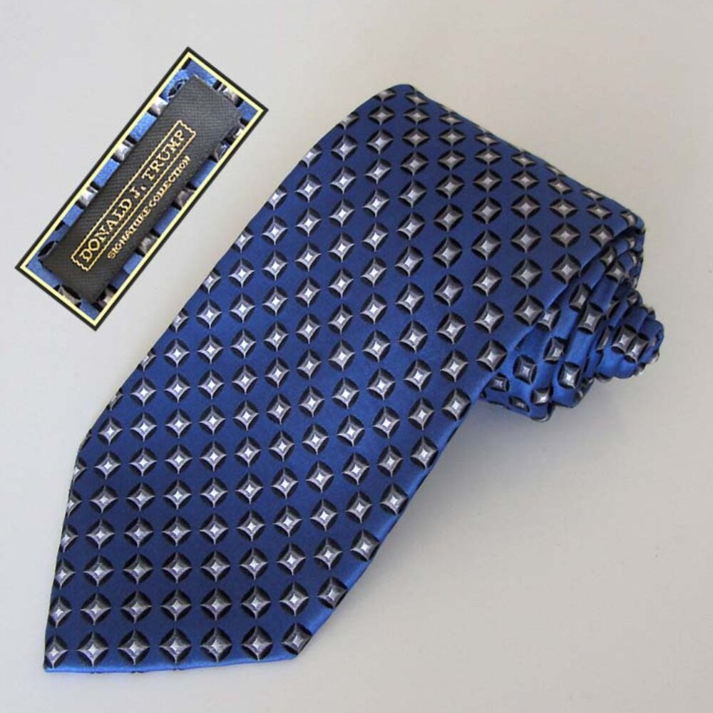 DONALD J. TRUMP Signature Collection geometric print neck tie - Picture 1 of 6
